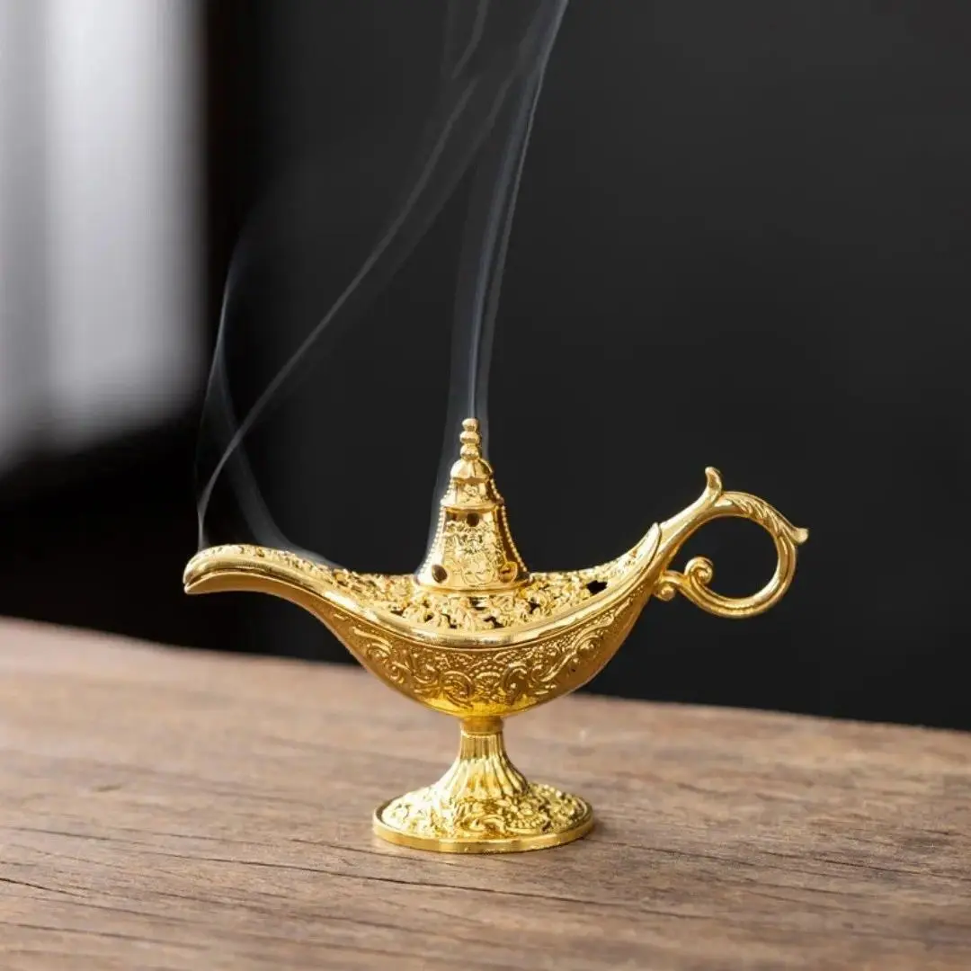 Home Fragrance Incense - Vintage Aladdin wierookbrander met magische lamp,