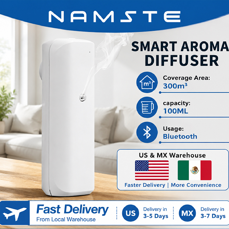 Home Fragrance Best - NAMASTE Aromatische olieverspreider Bluetooth-geurverspreider Socket-stijl Aroma-olieverspreider