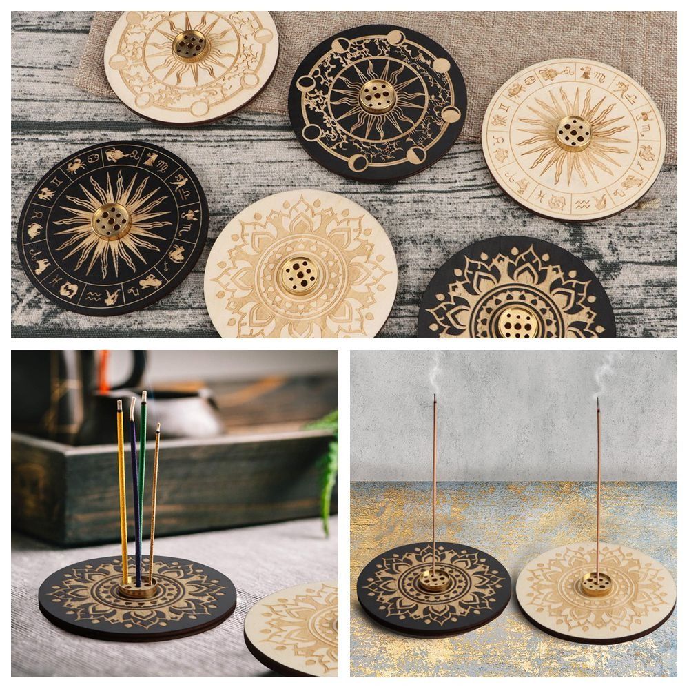 Home Fragrance Incense - Nieuwe houten wierookhouder met 9 verschillende