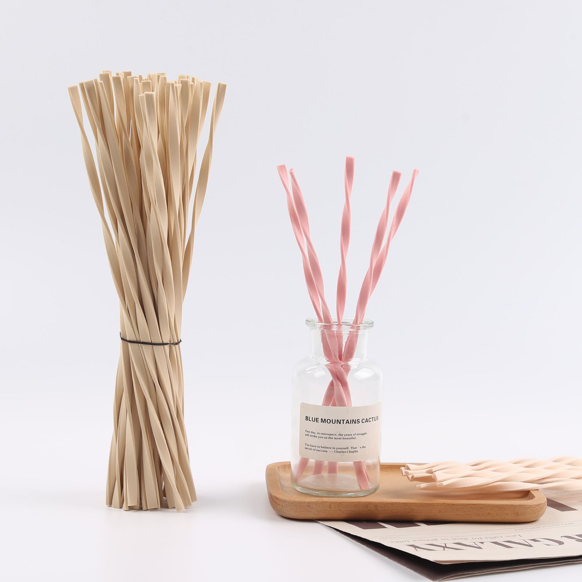 Home Fragrance Kit - 10 Stuks L 30Cm Roze/Hout Kleur