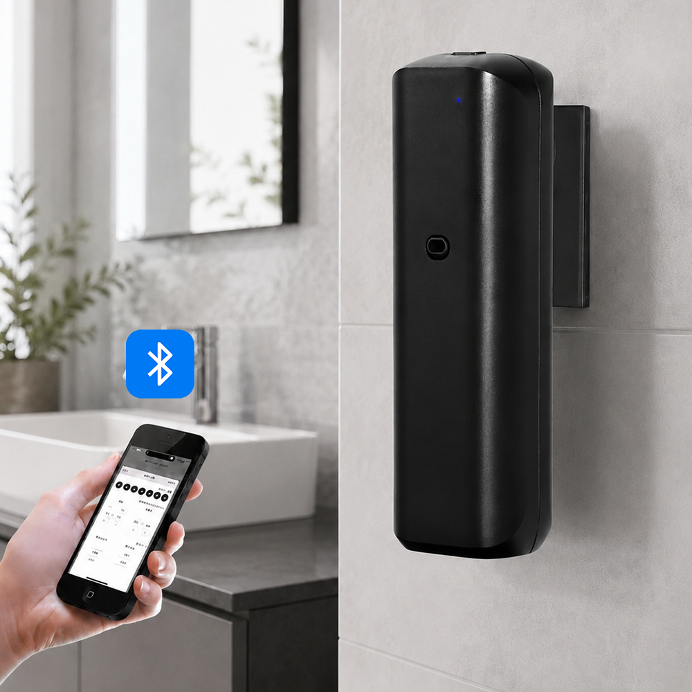 Home Fragrance Accessories - Wandgemonteerde waterloze geurverspreider met Bluetooth-bediening, essentiële