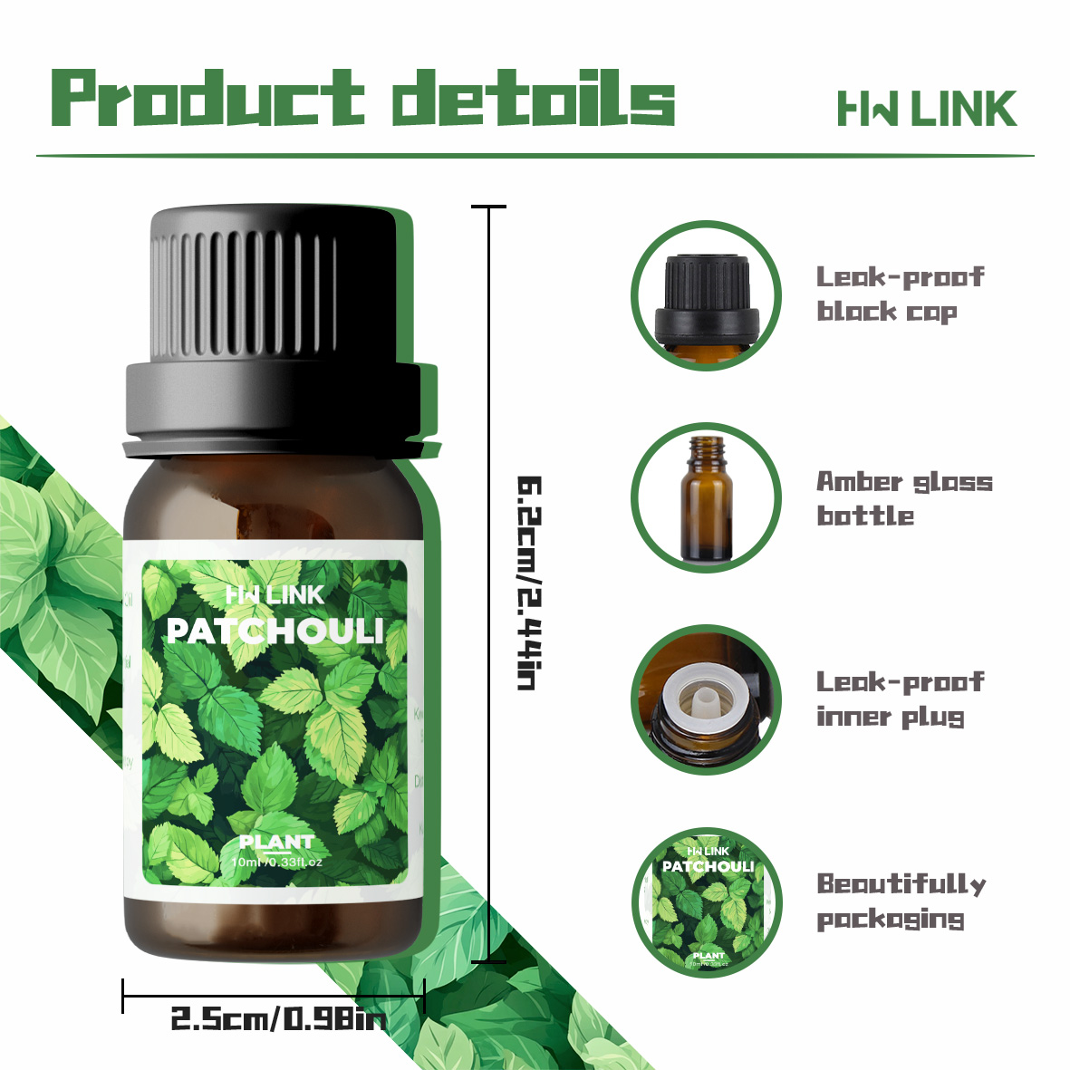 10ml Patchouli etherische olië - Home Fragrance Accessories recensie en prijs